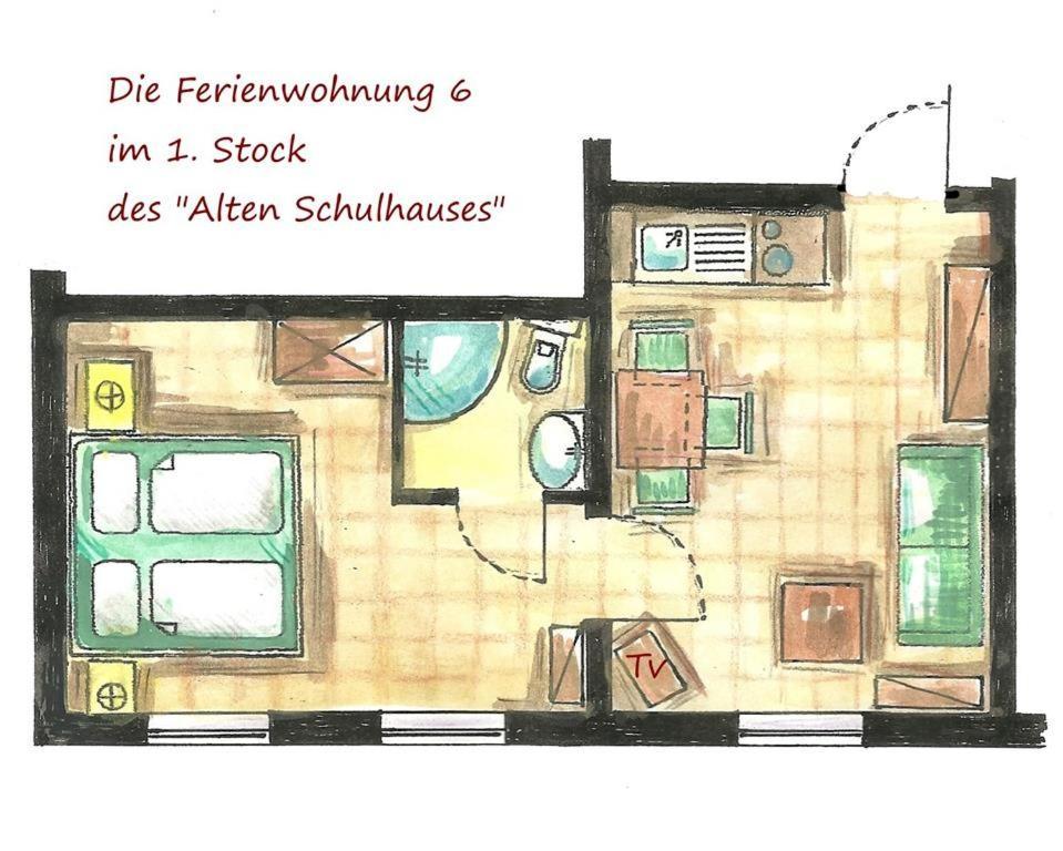 Apartmán Altes Schulhaus Bad Schwartau Pokoj fotografie
